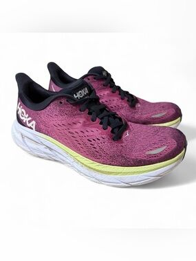 Women’s Hoka Clifton 8 Ibis Rose Pink Running Shoes Size 8 No Box